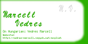 marcell vedres business card